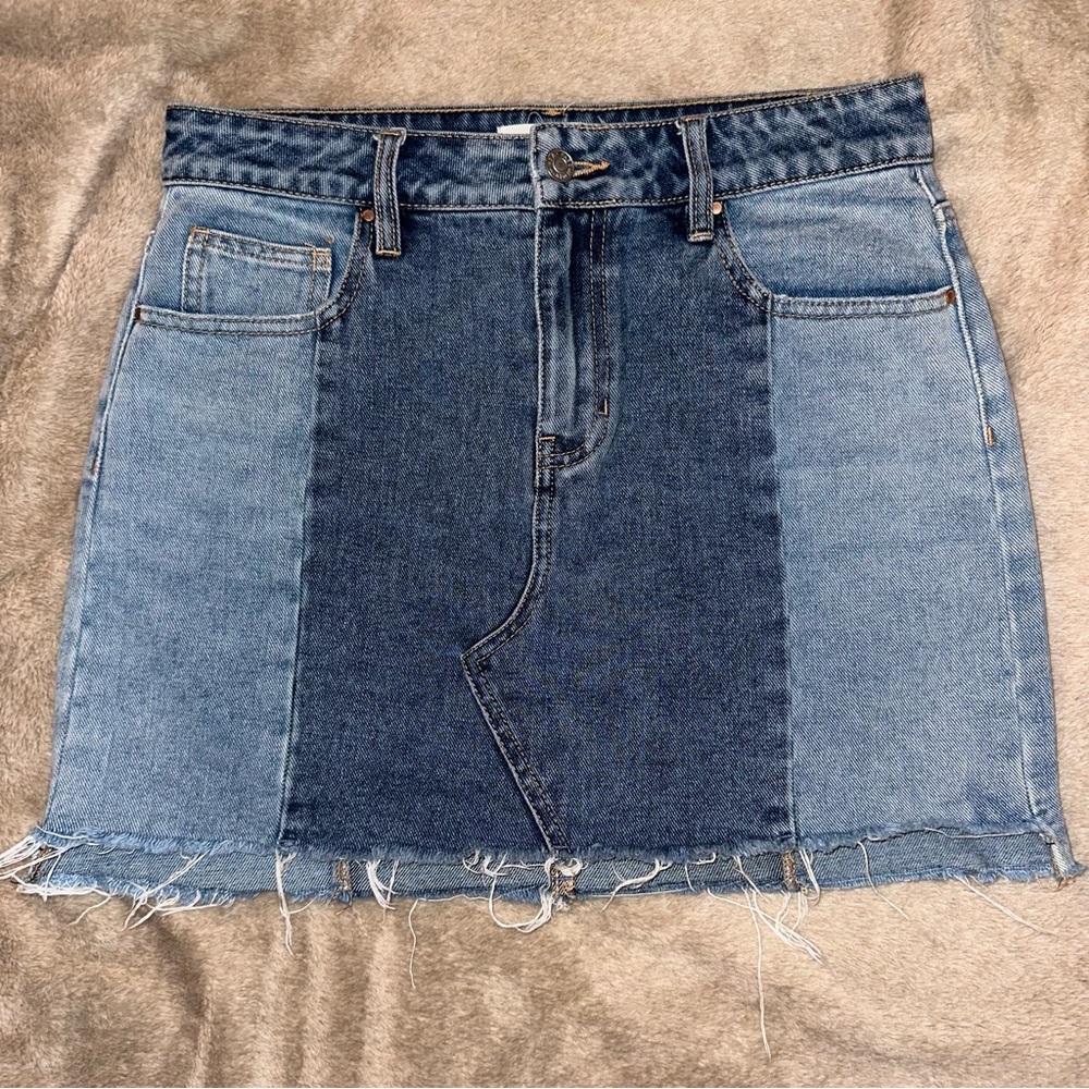 PACSUN two-tone denim skirt